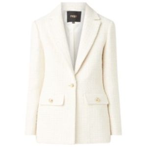 Maje Cream Tweed “Vandra” Blazer